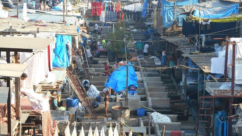 Mumbai (India) - Lavanderia a cielo aperto